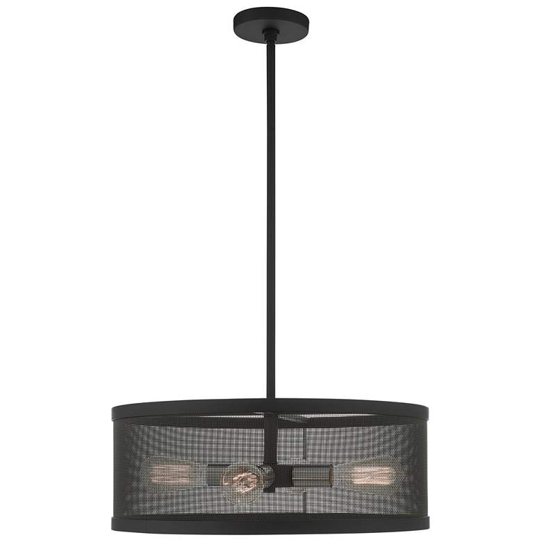 Image 2 Industry 4 Light Black Chandelier