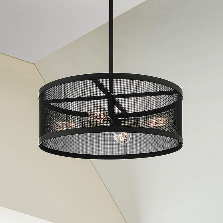 Image 1 Industry 4 Light Black Chandelier
