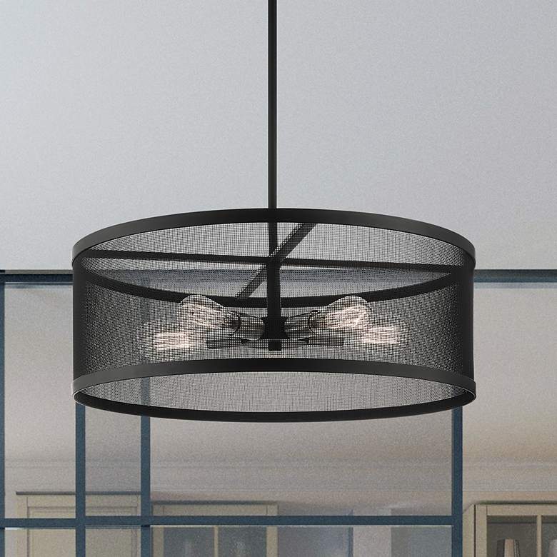 Image 1 Industry 5 Light Black Chandelier