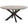 Industry 60" Wide Ash Gray and Black Round Dining Table