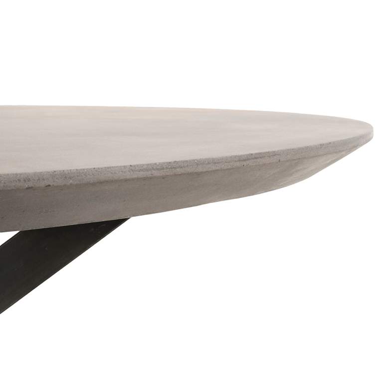 Image 3 Industry 60 inch Wide Ash Gray and Black Round Dining Table more views