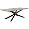 Industry 87"W Ash Gray and Black Rectangular Dining Table