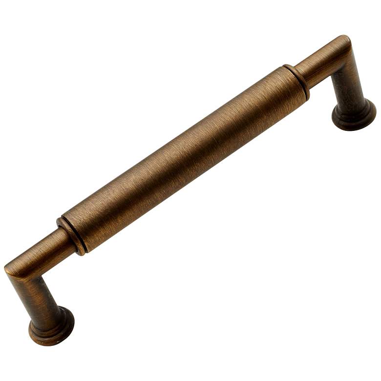 Image 1 Indy Antique English Metal 5 1/2" Wide Cylinder Cabinet Pull