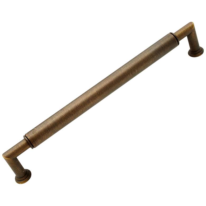 Image 1 Indy Antique English Metal 8 1/2" Wide Cylinder Cabinet Pull