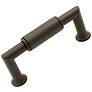 Indy Oil-Rubbed Bronze Metal 3 1/2"W Cylinder Cabinet Pull