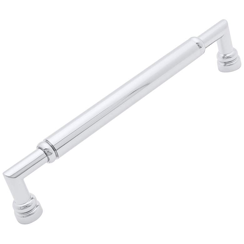 Image 1 Indy Polished Chrome Metal 13" Wide Cylinder Appliance Pull