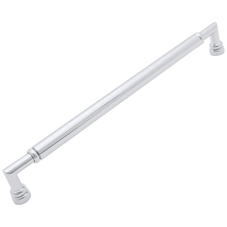 Image 1 Indy Polished Chrome Metal 19" Wide Cylinder Appliance Pull