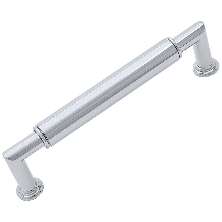 Image 1 Indy Polished Chrome Metal 5 1/2" Wide Cylinder Cabinet Pull