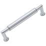 Indy Polished Chrome Metal 5 1/2" Wide Cylinder Cabinet Pull