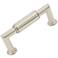 Indy Polished Nickel Metal 3 1/2" Wide Cylinder Cabinet Pull
