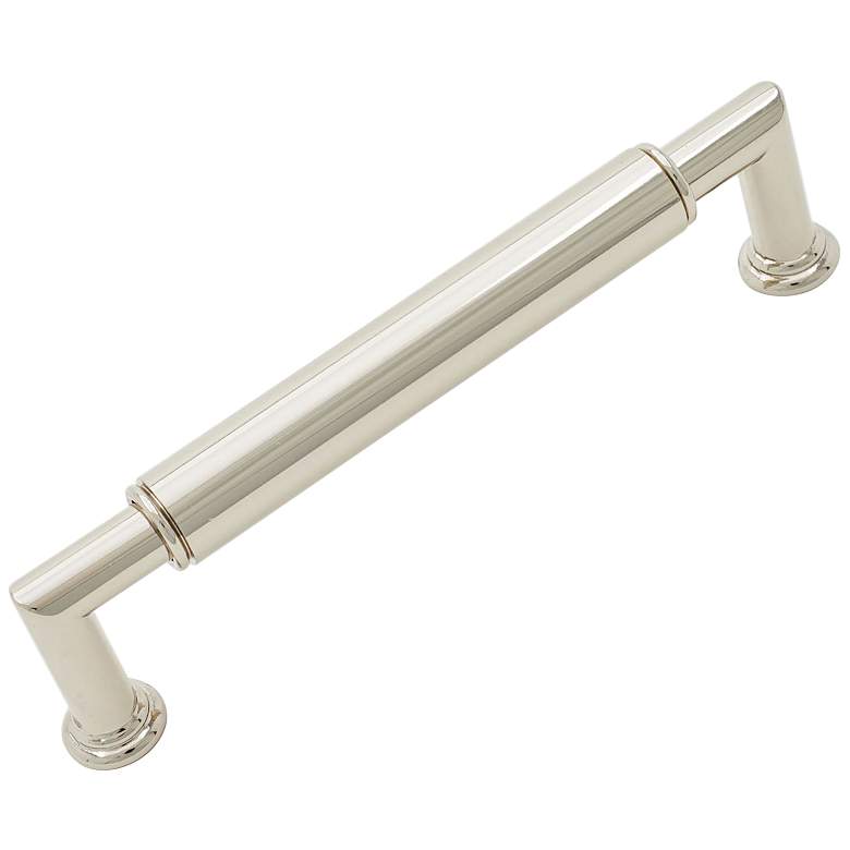 Image 1 Indy Polished Nickel Metal 5 1/2" Wide Cylinder Cabinet Pull