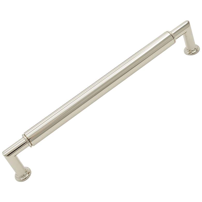 Image 1 Indy Polished Nickel Metal 8 1/2" Wide Cylinder Cabinet Pull