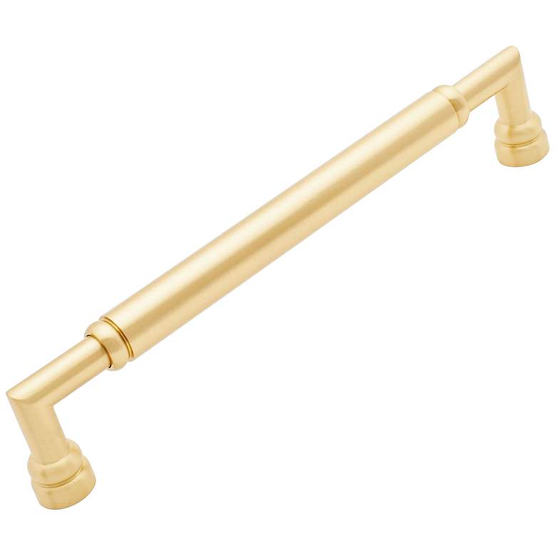 Image 1 Indy Satin Brass Metal 13" Wide Cylinder Appliance Pull