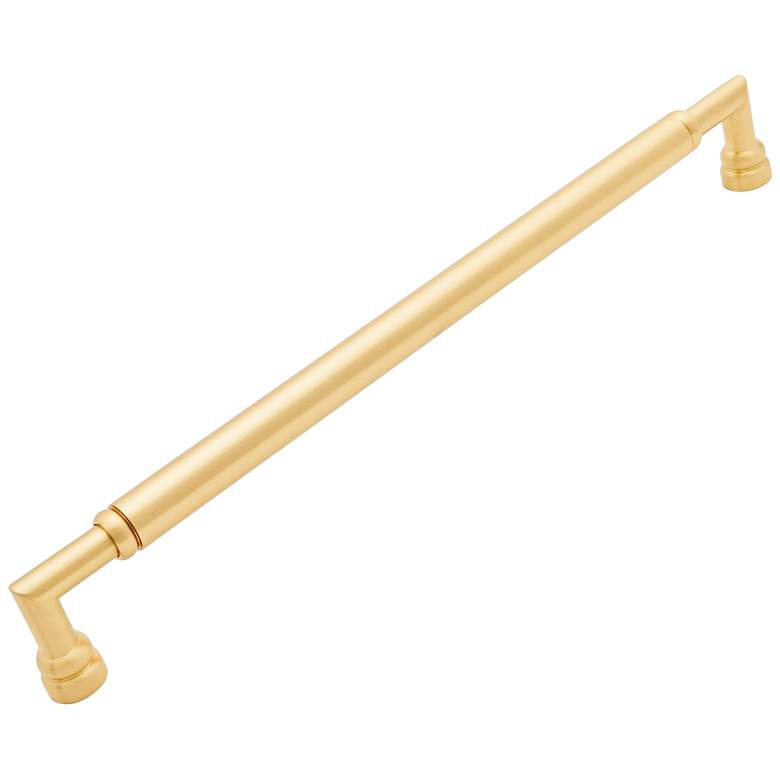 Image 1 Indy Satin Brass Metal 19" Wide Cylinder Appliance Pull