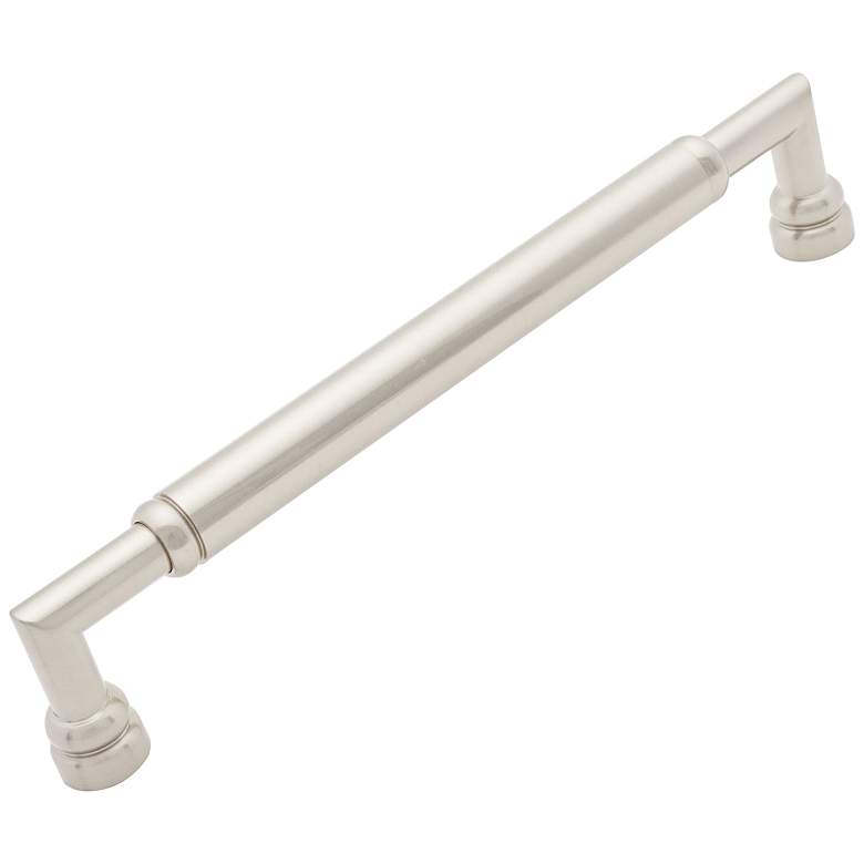 Image 1 Indy Satin Nickel Metal 13" Wide Cylinder Appliance Pull