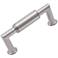 Indy Satin Nickel Metal 3 1/2" Wide Cylinder Cabinet Pull
