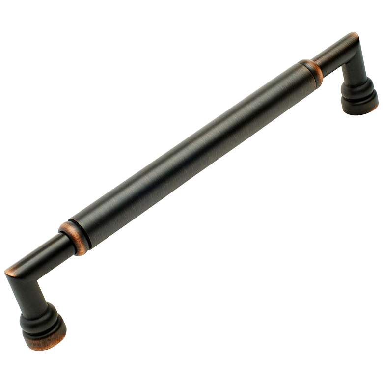 Image 1 Indy Valencia Bronze Metal 13" Wide Cylinder Appliance Pull