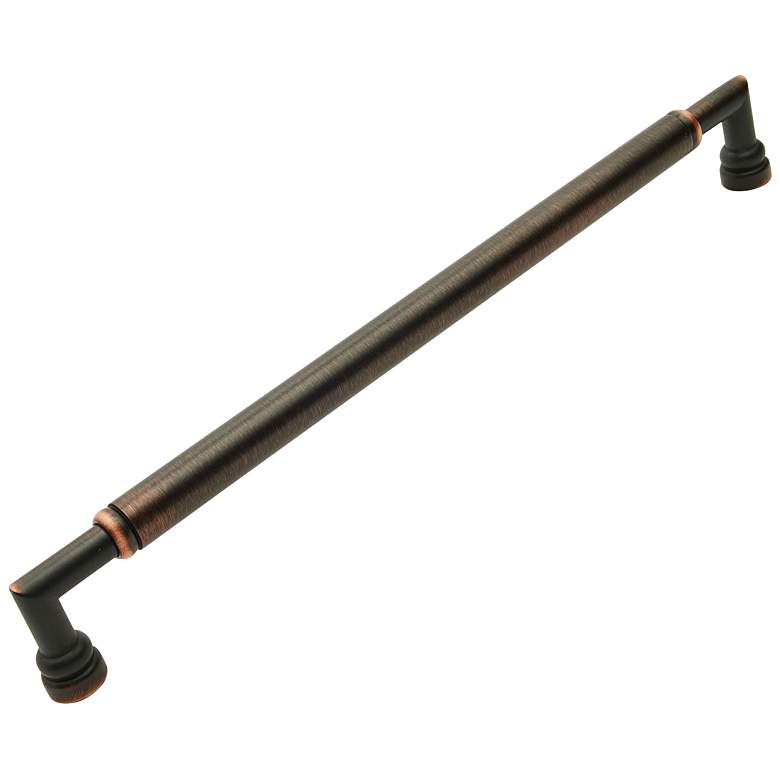 Image 1 Indy Valencia Bronze Metal 19" Wide Cylinder Appliance Pull