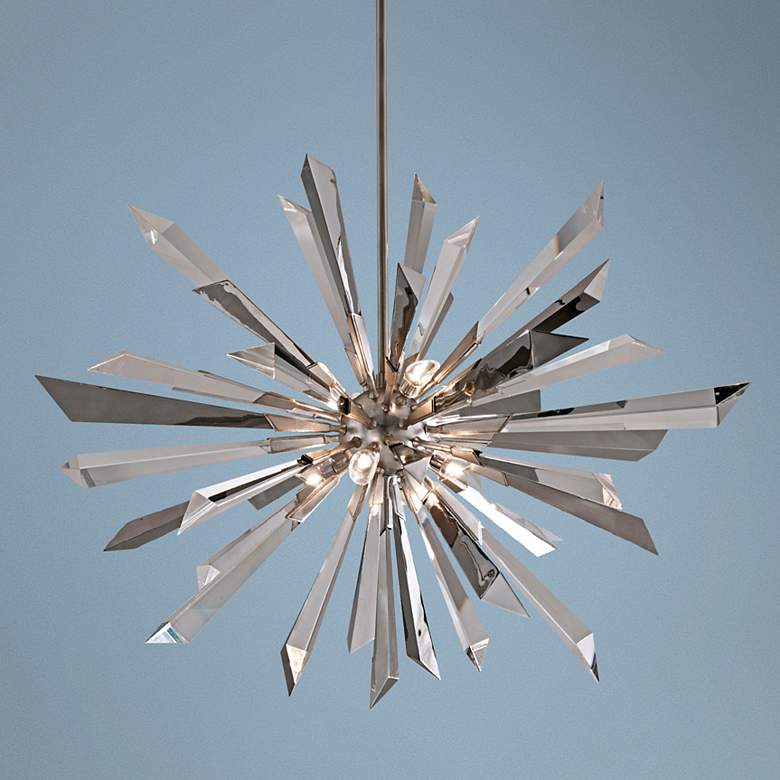 Image 1 Inertia 48" Wide Modern Starburst Crystal Chandelier