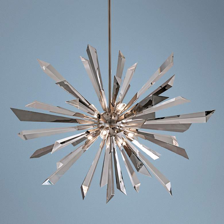 Image 1 Inertia 48 inch Wide Modern Starburst Crystal Chandelier