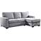 Ines 92 1/2" Wide Gray Sectional Sleeper Sofa