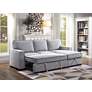 4_Ines 92 1/2" Wide Gray Sectional Sleeper Sofa more views