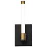 Infiniti 1-Light Integrated LED Sconce Matte Black &#38; Brass