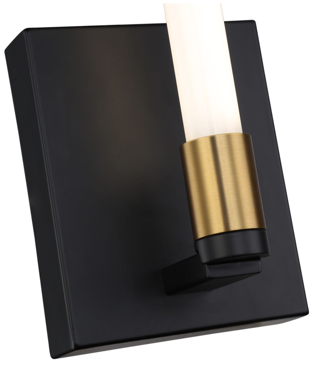 Image 3 Infiniti 1-Light Integrated LED Sconce Matte Black & Brass more views