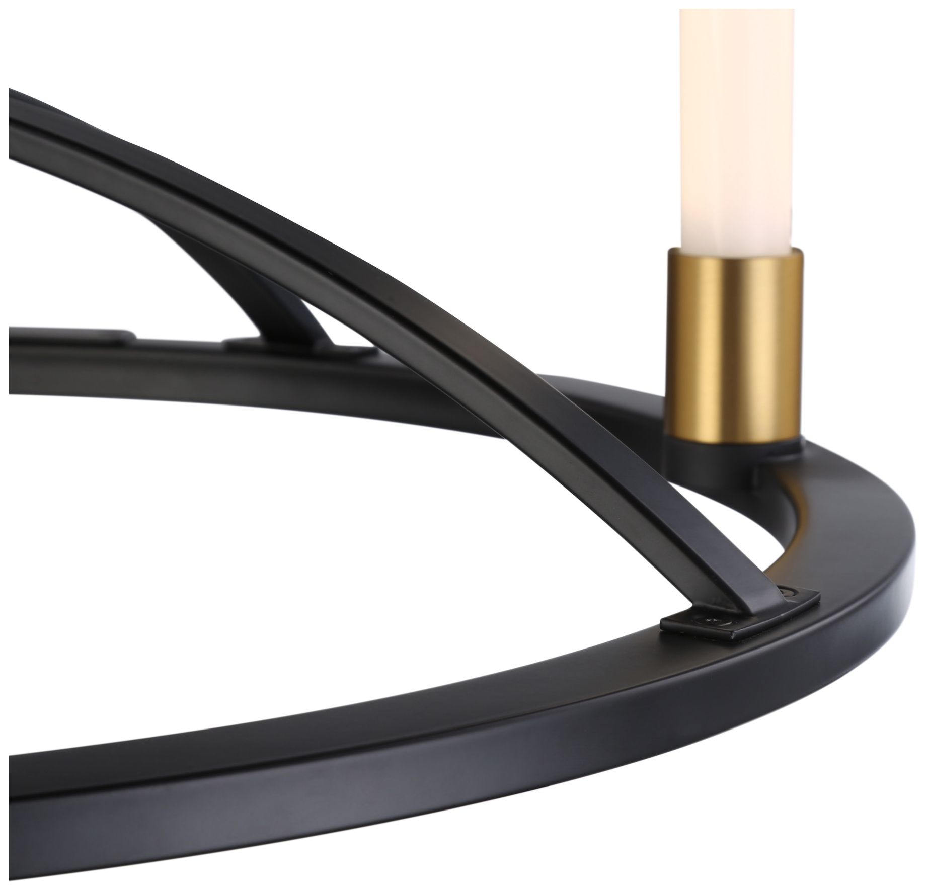 Thumbnail4 of Infiniti Collection 4-Light Integrated LED Chandelier, Matte Black & Br more views