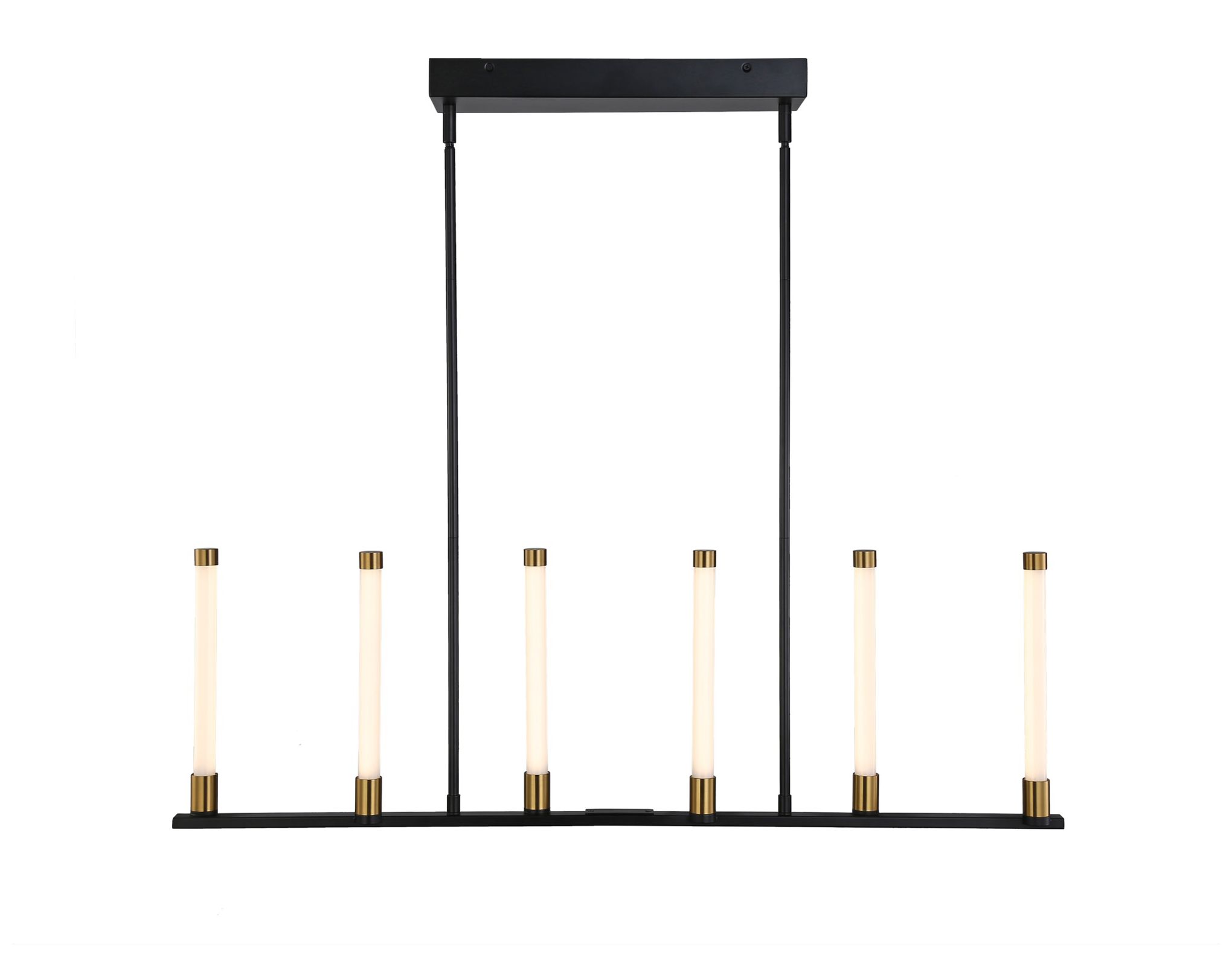 Infiniti Collection 6-Light Integrated LED Island Light Matte Black & B
