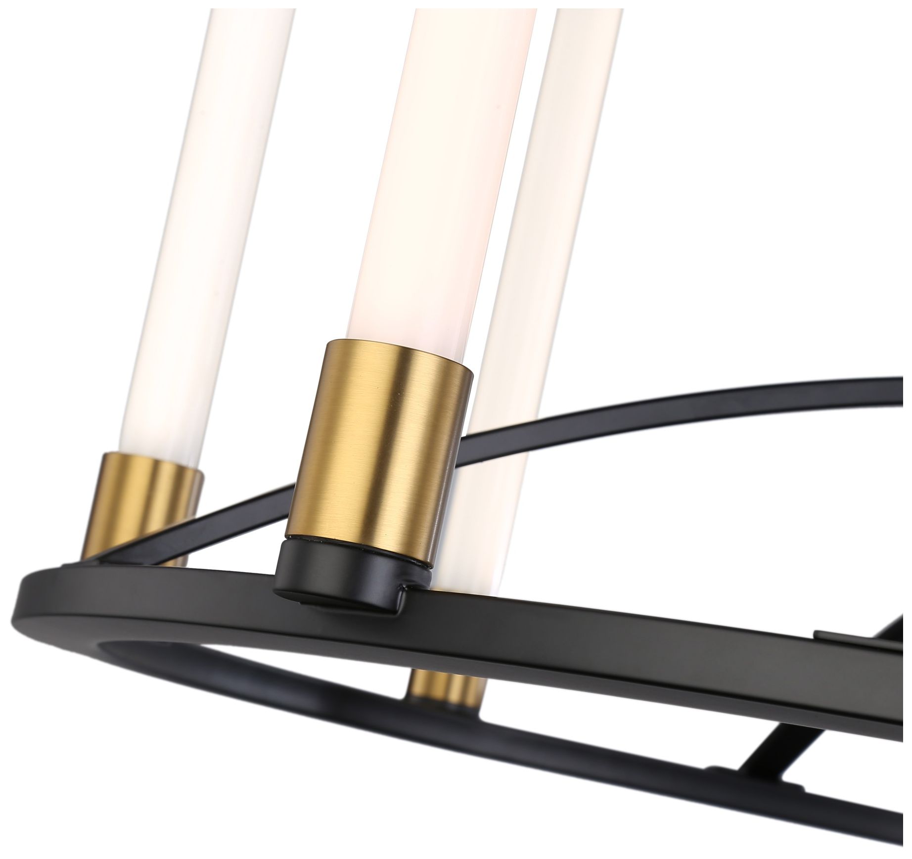 Image 5 Infiniti Collection 8-Light Integrated LED Chandelier, Matte Black & Br more views
