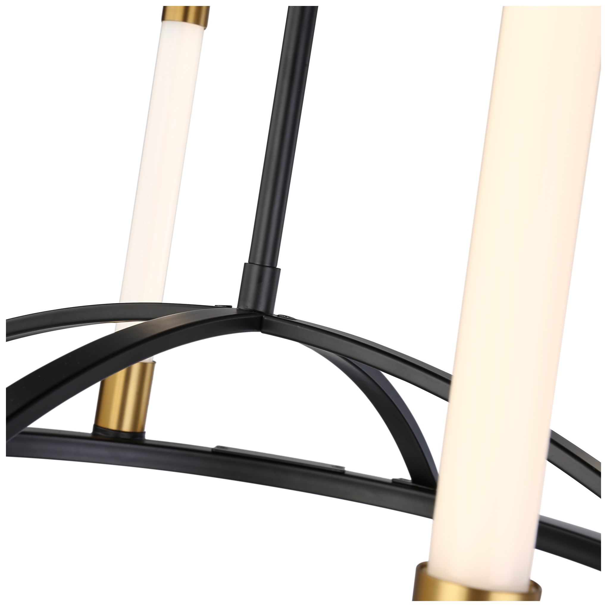 Image 7 Infiniti Collection 8-Light Integrated LED Chandelier, Matte Black & Br more views