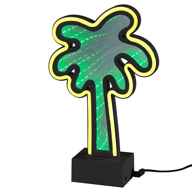 Image 3 Infinity 10 1/2" High Neon Palm Tree LED Accent Table Lamp
