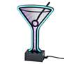 3_Infinity 10" High Neon Martini Glass LED Accent Table Lamp