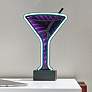 2_Infinity 10" High Neon Martini Glass LED Accent Table Lamp