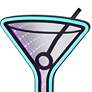 4_Infinity 10" High Neon Martini Glass LED Accent Table Lamp more views