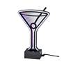 Infinity 10" High Neon Martini Glass LED Accent Table Lamp in scene