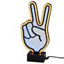3_Infinity 10" High Neon Peace Sign LED Accent Table Lamp