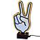 Infinity 10" High Neon Peace Sign LED Accent Table Lamp
