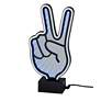 Infinity 10" High Neon Peace Sign LED Accent Table Lamp in scene