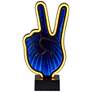 Infinity 10" High Neon Peace Sign LED Accent Table Lamp in scene