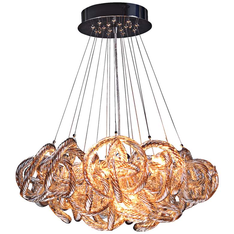 Image 1 Infinity 18 inch Wide Champagne Glass 5-Light  Pendant