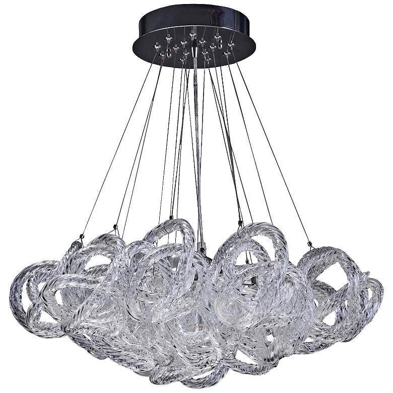 Image 1 Infinity 18" Wide Clear Italian Glass 5-light Pendant