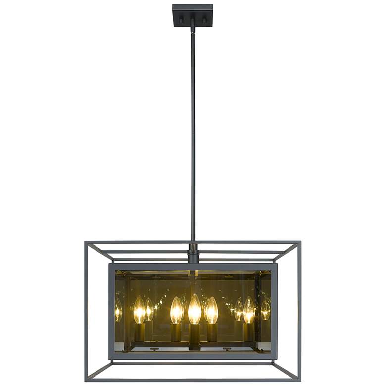 Image 2 Infinity 20 inch Wide Misty Charcoal 8-Light Pendant