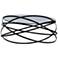 Infinity Clear Glass Top Black Lacquer Metal Coffee Table