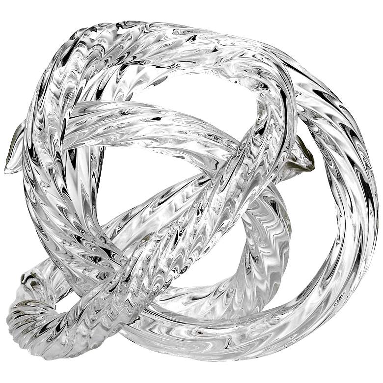 Image 1 Infinity Clear Hand-Blown Glass 5 inch High Ornament