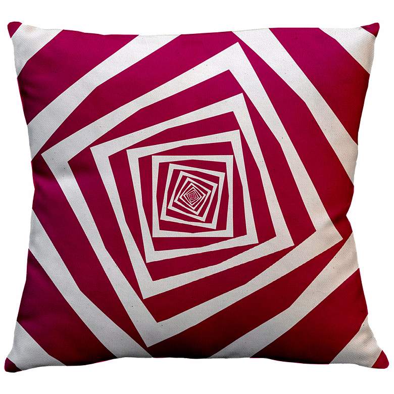 Image 1 Infinity Fandango Pink Squares 18 inch Square Down Throw Pillow