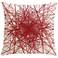 Infinity Fire Red Multilines 18" Square Down Throw Pillow