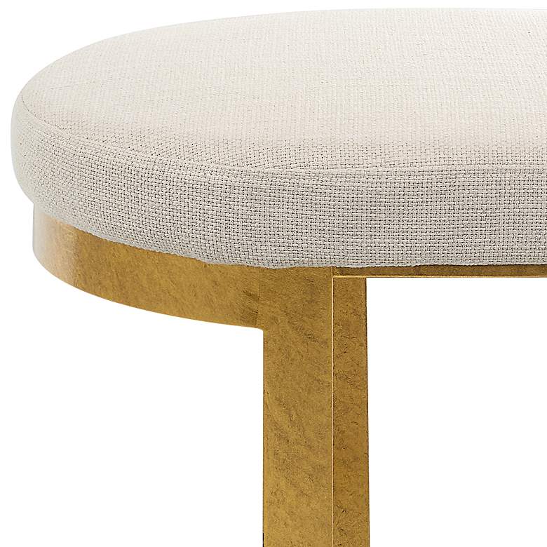 Image 3 Infinity Gold and White Accent Stool more views