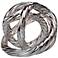 Infinity Metallic Silver Hand-Blown Glass 5" High Ornament